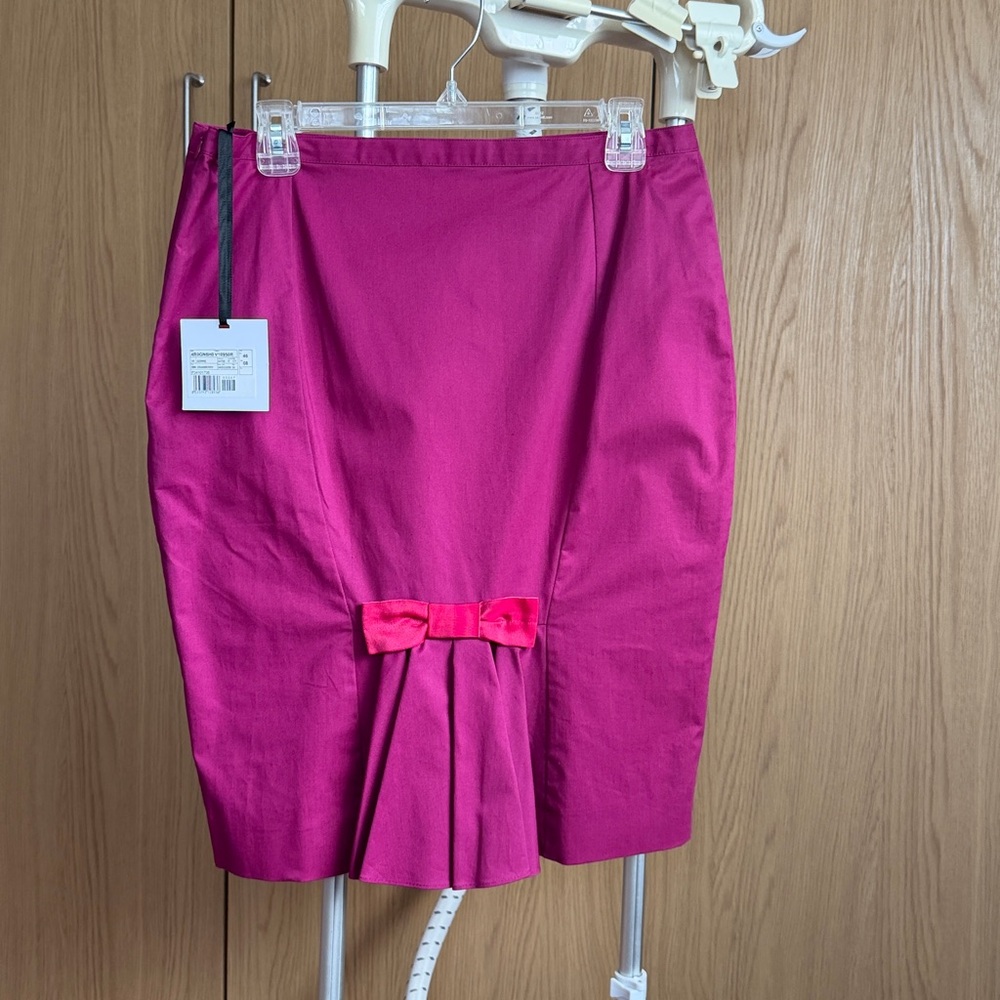 RED Valentino Fuchsia Pencil Skirt